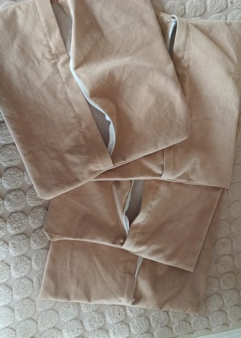 Bej Bohem Tarzı Düz Kırlent Kılıfı - Görsel 2