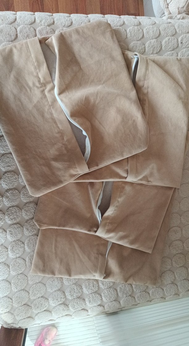 Bej Bohem Tarzı Düz Kırlent Kılıfı - Görsel 2