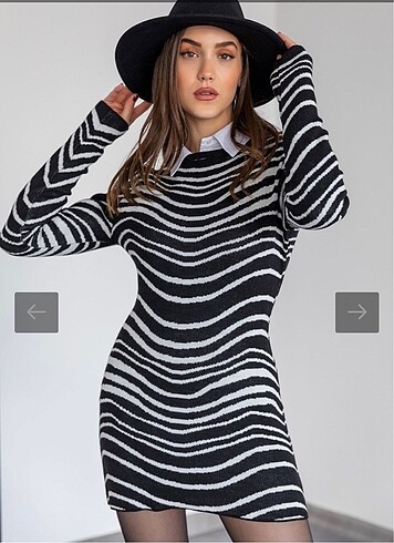 Zebra Desenli Elbise