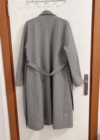 Gri Uzun Klasik Kaban - Görsel 3