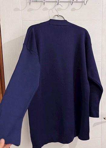 Düğmeli Lacivert Kadın Hırka - Görsel 3