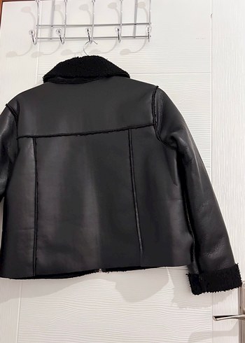 İçi yünlü deri kısa kap - Görsel 3