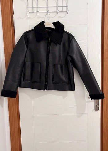 İçi yünlü deri kısa kap - Görsel 2