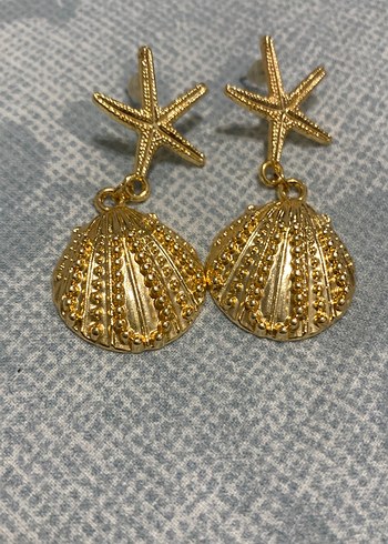 Deniz Kabuklu  Altın Küpe - Görsel 2