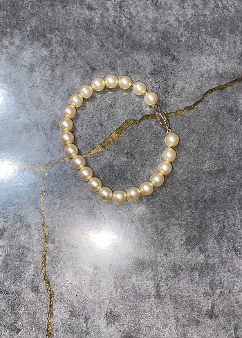 Krem renk Parlak Boncuklu Midi bileklik - Görsel 2