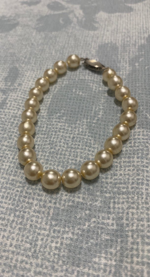 Krem renk Parlak Boncuklu Midi bileklik - Görsel 3