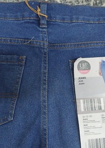 xl Beden Fermuarlı Rahat Kesim Mavi Kadın Kot Pantolon