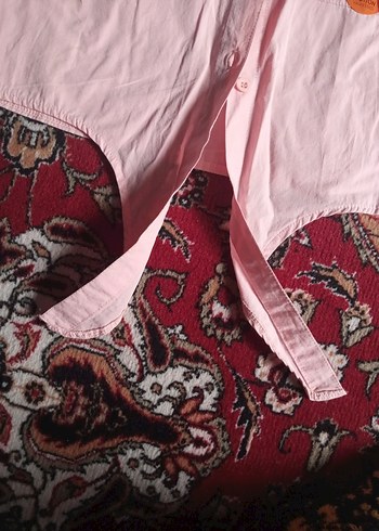 Pembe Düğmeli kız çocuk Gömleği - Görsel 7