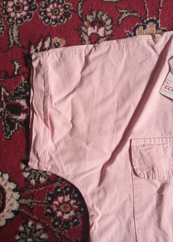 Pembe Düğmeli kız çocuk Gömleği - Görsel 5