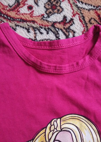 Pembe Barbie Baskılı Kız Tişörtü - Görsel 2