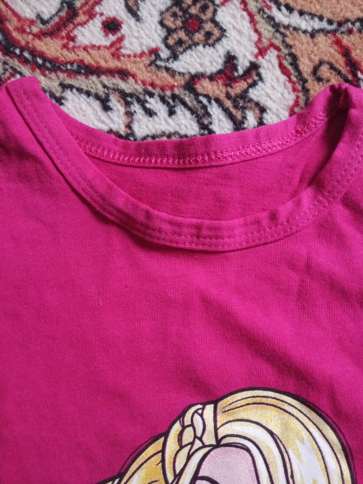 Pembe Barbie Baskılı Kız Tişörtü - Görsel 2