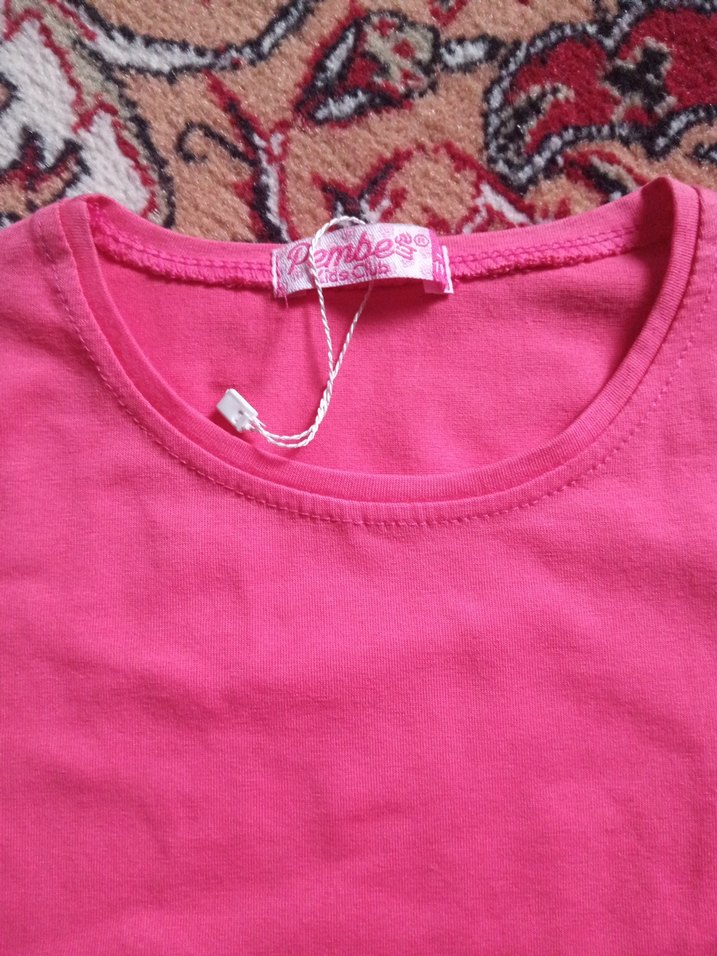 Kız Çocuk Pembe Uzun Kollu Tişört - Görsel 2