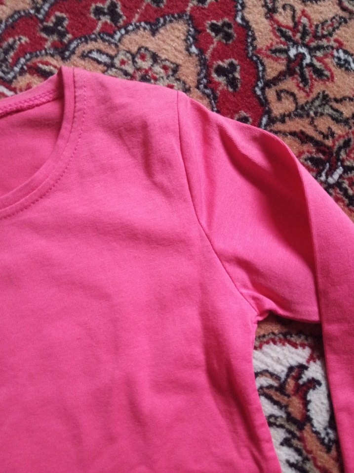 Kız Çocuk Pembe Uzun Kollu Tişört - Görsel 5