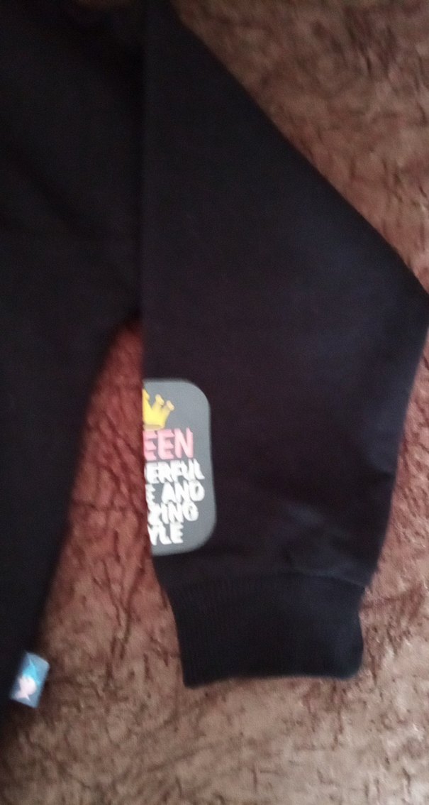 Siyah kiz  Çocuk Düğmeli Sweatshirt - Görsel 2