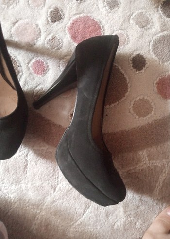 Diger Siyah Süet Platform Topuklu Kadın Ayakkabı - Görsel 5