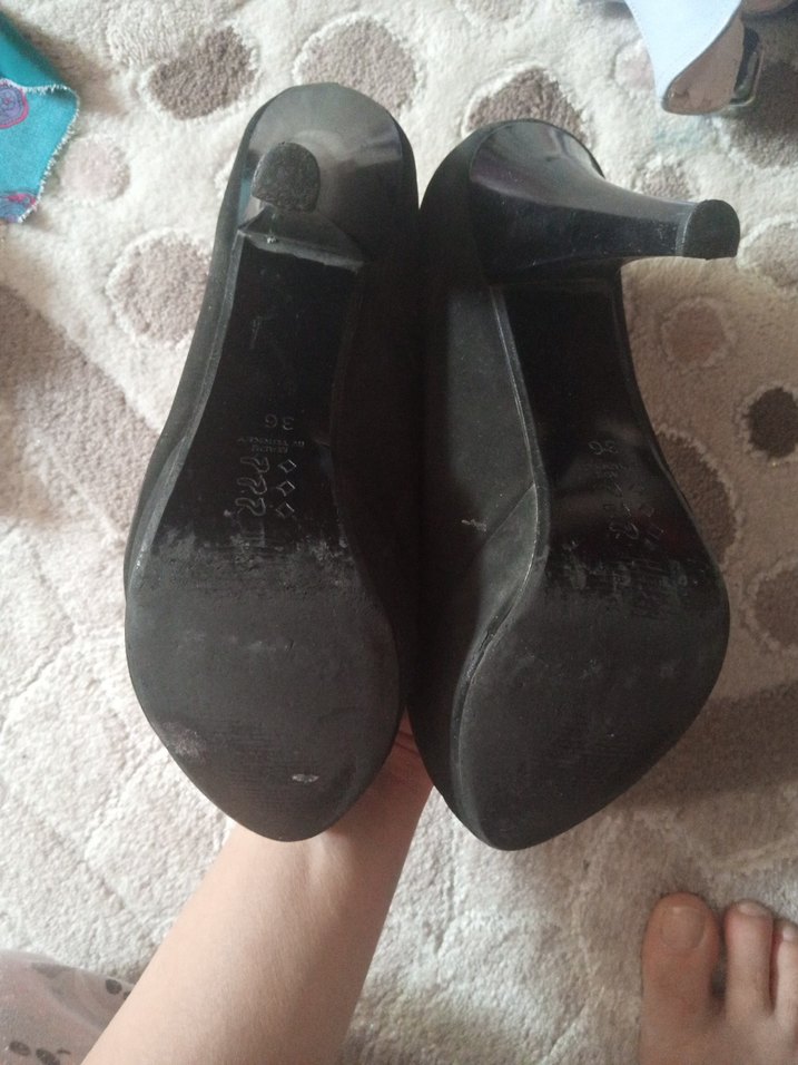 Diger Siyah Süet Platform Topuklu Kadın Ayakkabı - Görsel 2