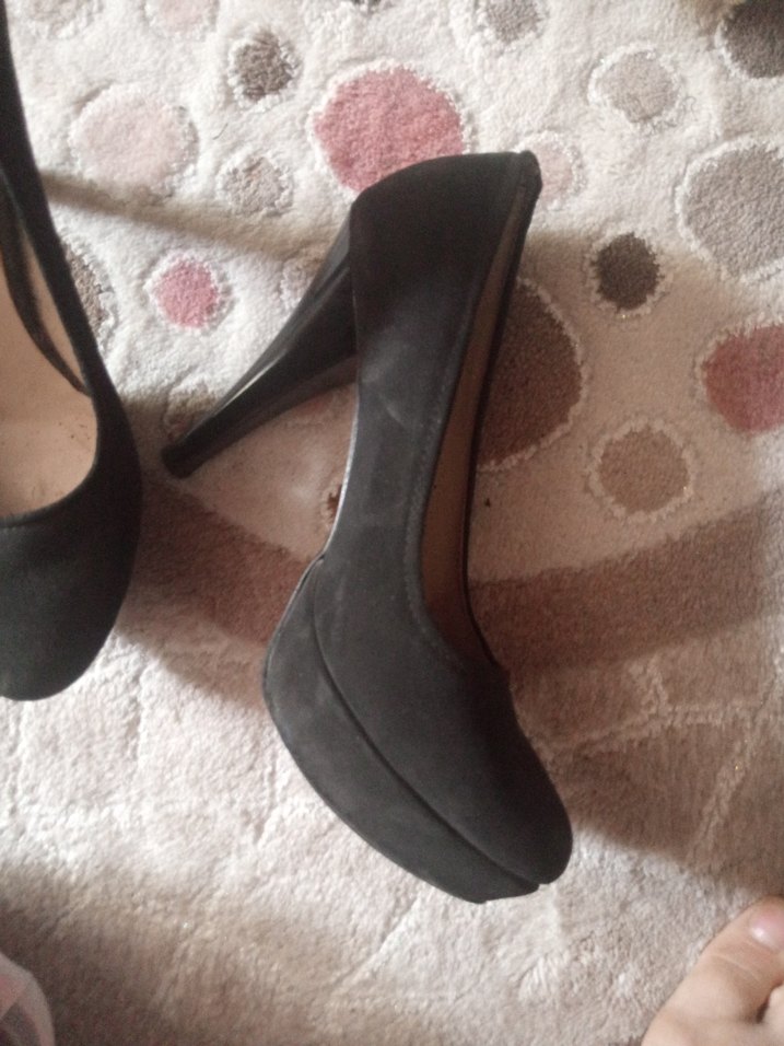 Diger Siyah Süet Platform Topuklu Kadın Ayakkabı - Görsel 5