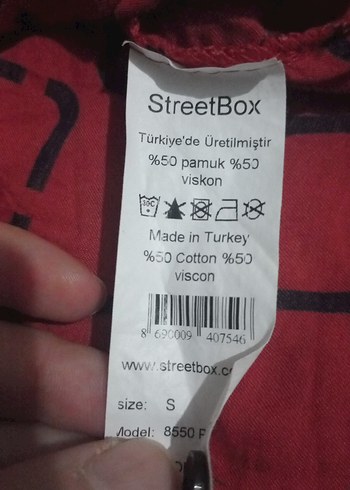 s Beden kırmızı Renk Kadın Kırmızı Desenli Kısa Kollu Gömlek