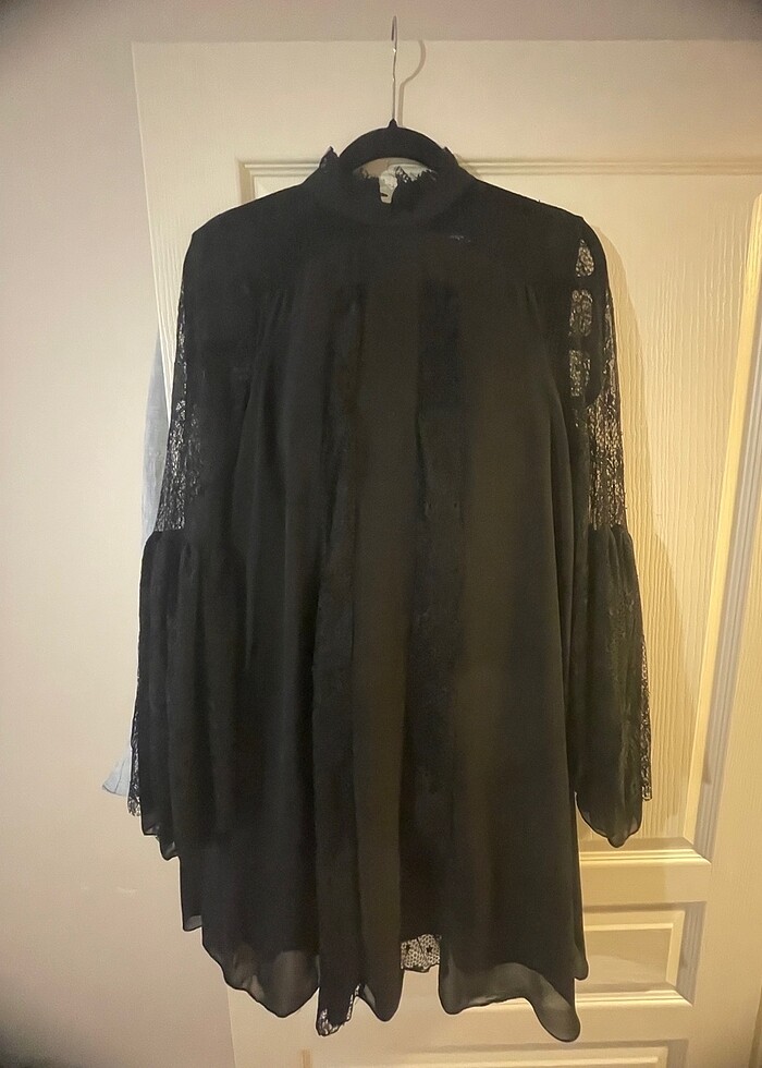 Dantel detaylı elbise - Görsel 5