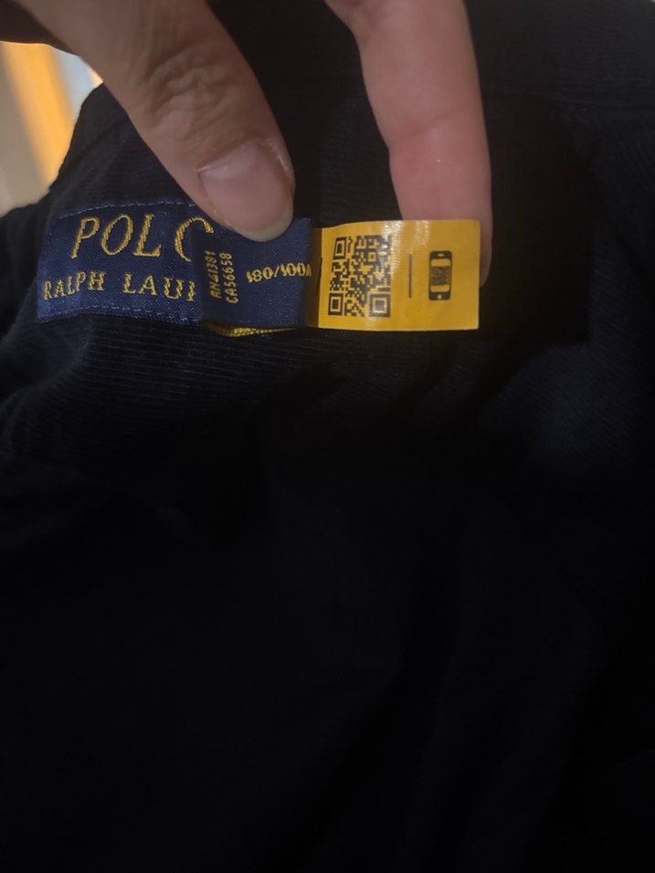 Orijinal Ralph Lauren fitilli lacivert kadife Gömlek - Görsel 4