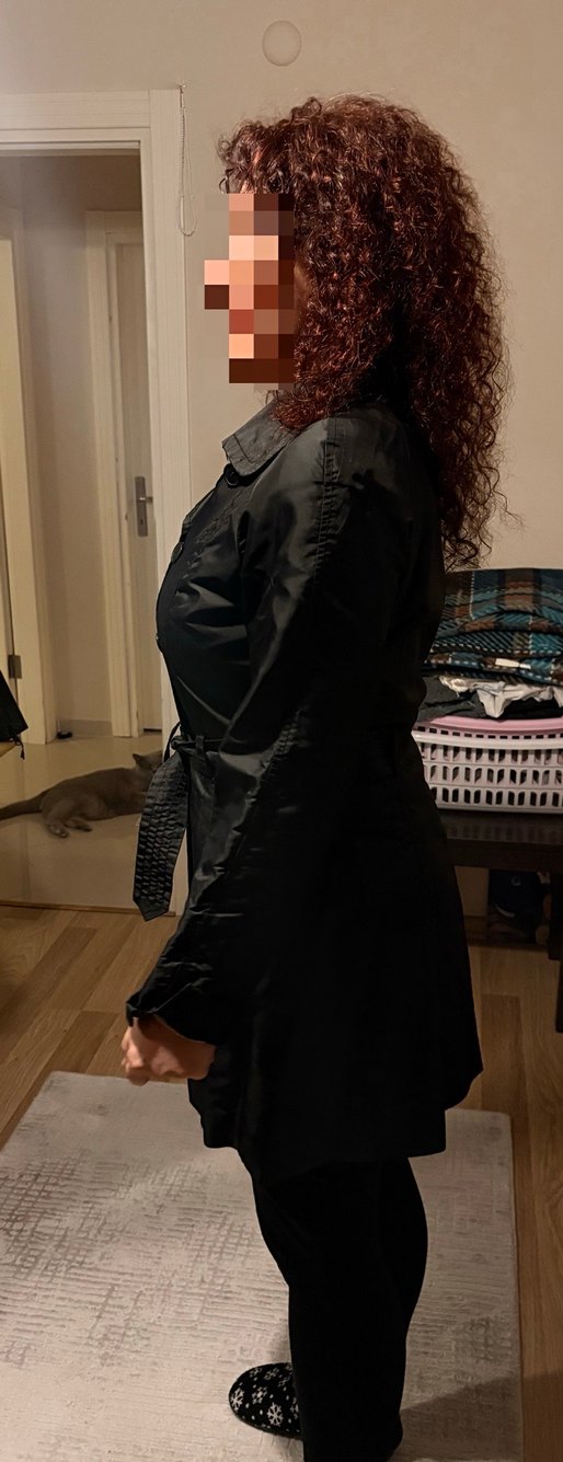 Mango Siyah Kadın Midi Trençkot - Görsel 2