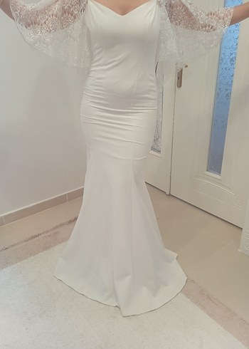 Uzun Beyaz  nikah gelin alma - Görsel 9