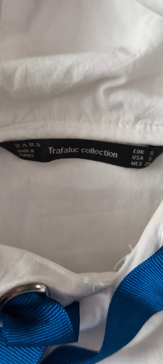 Mavi Kurdeleli Beyaz Kapüşonlu Sweatshirt - Görsel 3