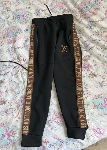 Erkek Siyah Louis Vuitton Baskılı Eşofman Takımı - Görsel 3