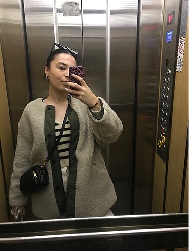 m Beden ten rengi Renk Mango kürklü mont