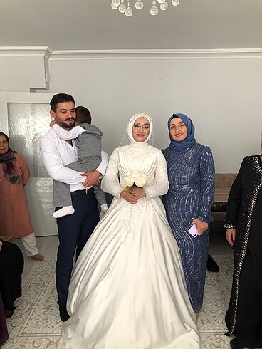42 Beden mavi Renk İndigo abiye