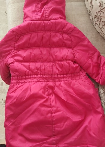 6 Yaş Beden pembe Renk Kız Çocuk Pembe Nakışlı Düğmeli Mont