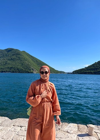 Diğer Uzun Kol Drapeli Kadın Elbise