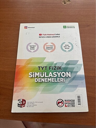  3D TYT FİZİK SİMÜLASYON DENEMELERİ