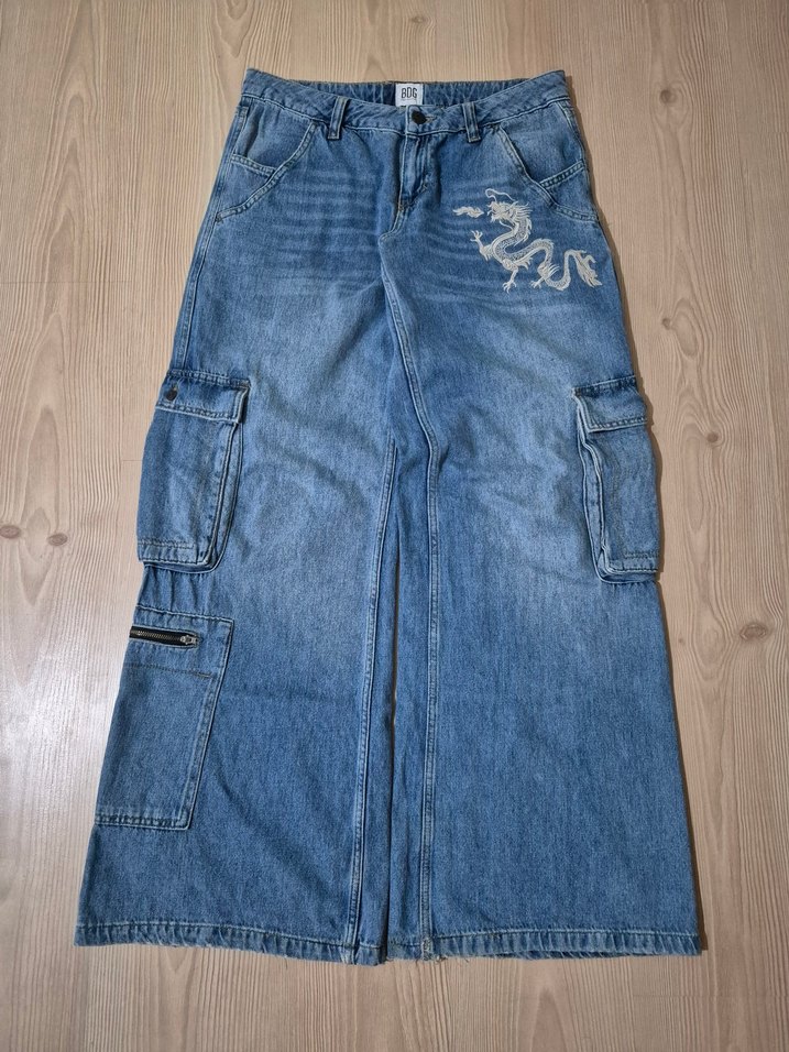 BDG Ejderha Nakışlı Y2K Pantolon - Görsel 3