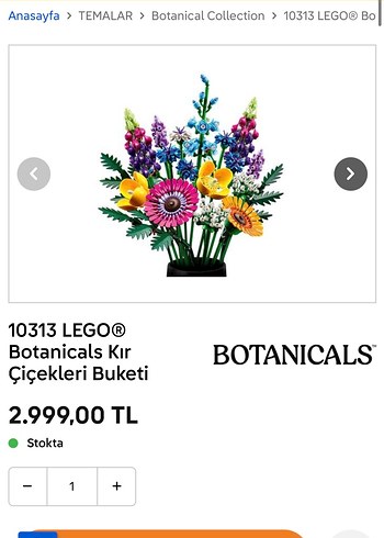 Orjinal lego kır çiçekleri buketi - Görsel 2