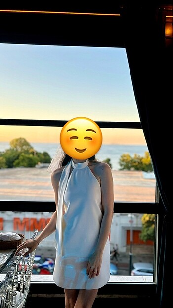 Mango Sırtı Açık Halter Elbise