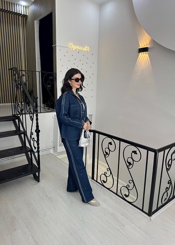 l Beden lacivert Renk Kot zımbalı ceket pantolon takım