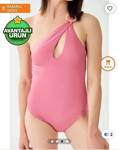 Diğer Dagi pembe tek omuz mayo