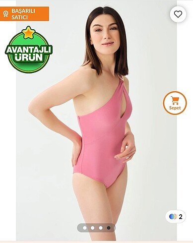m Beden Dagi pembe tek omuz mayo
