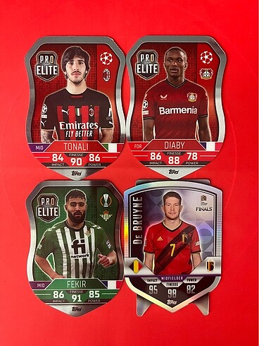 4 Farklı Pro Elite Topps Shield Chrome