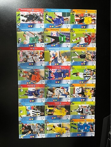 30 Kartlık 2007 , 2008 Champions League & Euro 2008 Panini Lotu