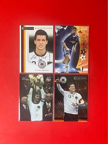 Micheal Ballack 2010 Panini Signature İmzalı ve 4 Kartlık Panini