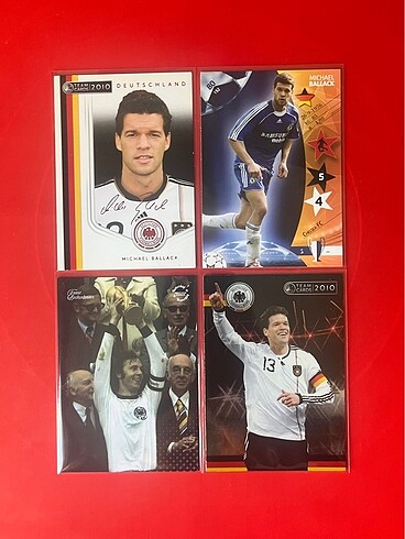Micheal Ballack 2010 Panini Signature İmzalı ve 4 Kartlık Panini