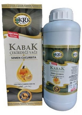 KRK Kabak Çekirdeği Yağı 1kg Soğuk Pres