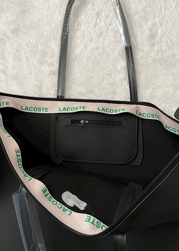 Beden Lacoste Siyah Fermuarlı Kadın Omuz ve Kol Çantası