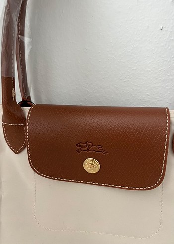 Beden ten rengi Renk Longchamp Krem Renk Katlanabilir Kadın Omuz Çantası