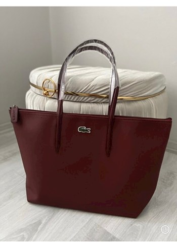 Lacoste Bordo Fermuarlı Kadın Çanta