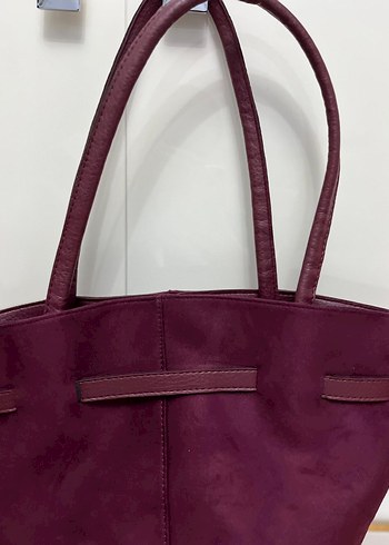 Bordo Süet Kadın Omuz Çantası - Görsel 3