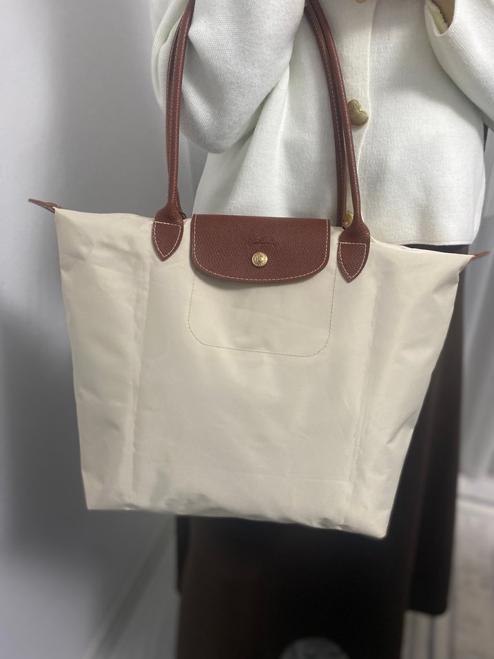 Longchamp Krem Kadın Omuz Çantası - Görsel 5
