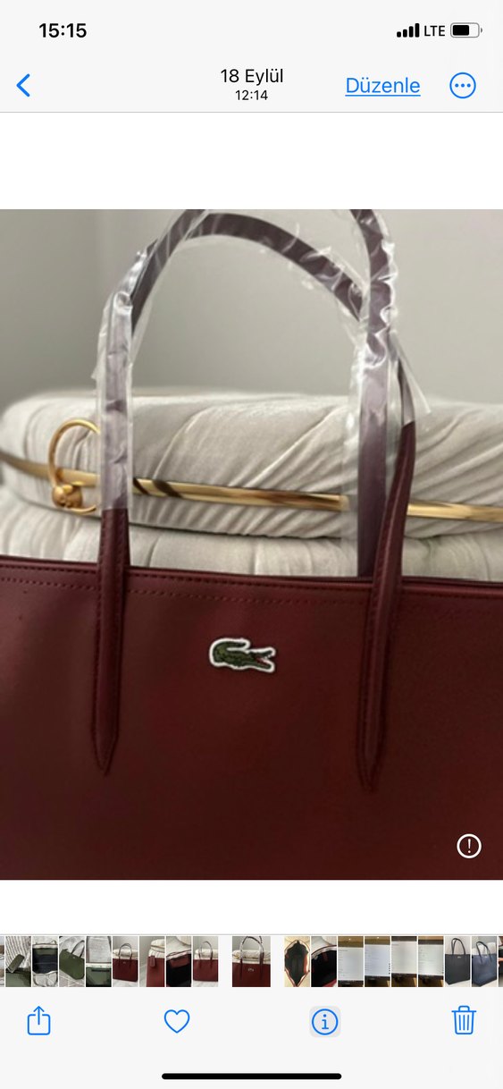 Lacoste Bordo Kadın Omuz Çanta - Görsel 3